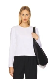Leset Classic Millie Long Sleeve Top In White
