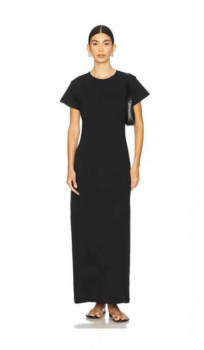 Leset Exclusive Margo Cotton T-shirt Maxi Dress In Black