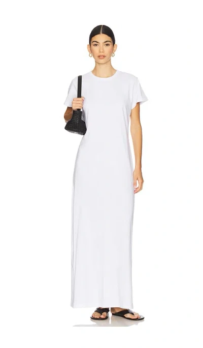 Leset Exclusive Margo Cotton T-shirt Maxi Dress In White