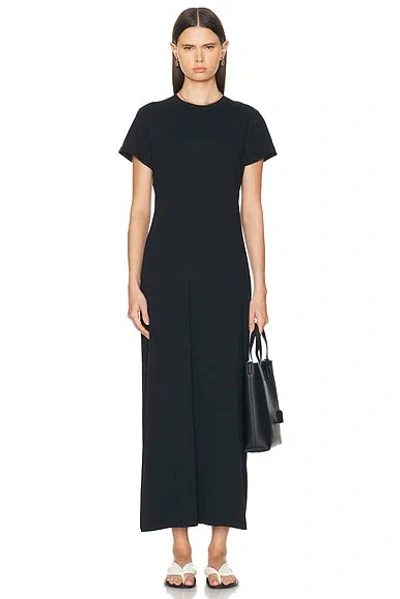 Leset Exclusive Margo Cotton T-shirt Maxi Dress In Black