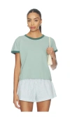 Leset Margo Ringer Tee In Blue