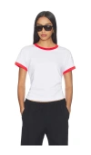 Leset Margo Cotton Ringer T-shirt In White