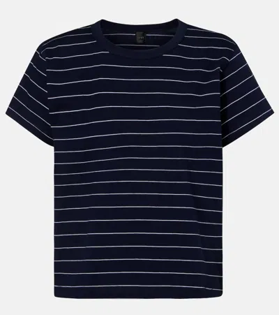 Leset Margo Striped Cotton Jersey T-shirt In Black