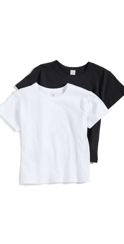 Leset Margo Tee 2 Pack In White/black