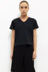 Leset Margo V Neck Tee In Black