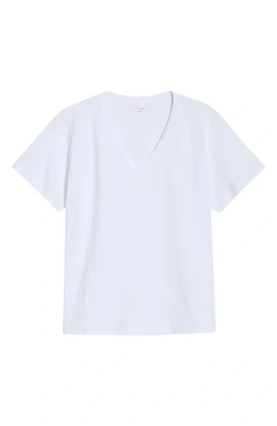 Leset Margo V Neck Tee In White