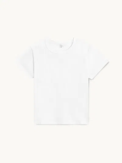 Leset Kelly Cropped Ribbed Stretch-cotton Jersey T-shirt In White