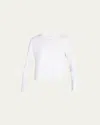 Leset Maya Long-sleeve Cotton T-shirt In White
