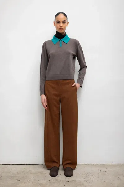 Leset Maya Pocket Pant In Brown