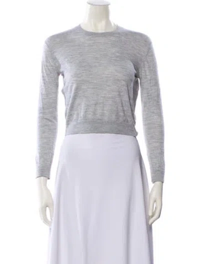 Pre-owned Leset Merino Wool Crew Neck Sweater In Gray