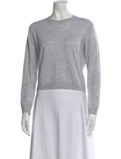 Pre-owned Leset Merino Wool Crew Neck Sweater In Gray