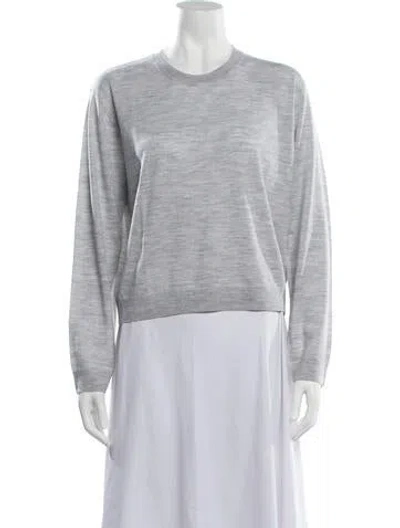 Pre-owned Leset Merino Wool Crew Neck Sweater In Grey