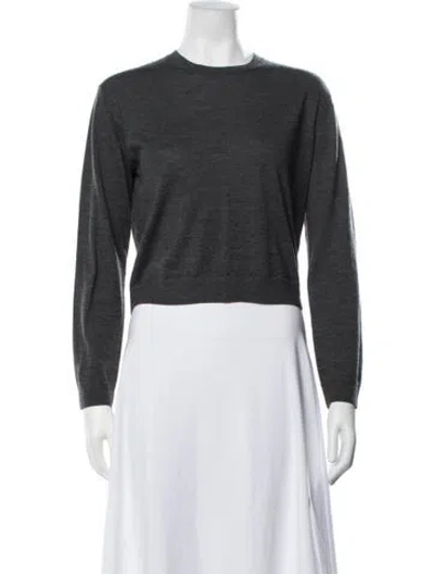 Pre-owned Leset Merino Wool Crew Neck Sweater In Grey