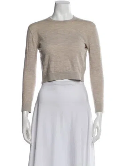 Pre-owned Leset Merino Wool Crew Neck Sweater In Neutral