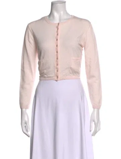 Pre-owned Leset Merino Wool Crew Neck Sweater In Pink