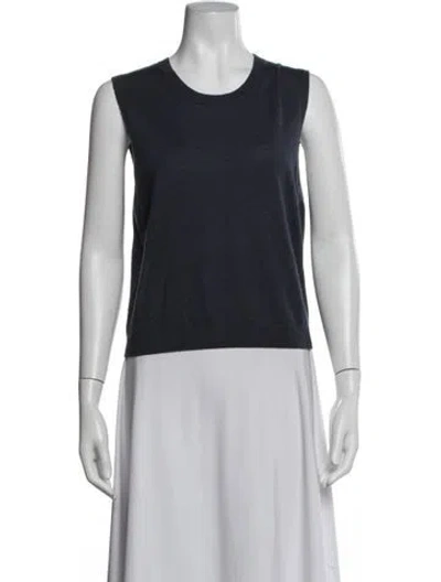 Pre-owned Leset Merino Wool Crew Neck Top W/ Tags In Black