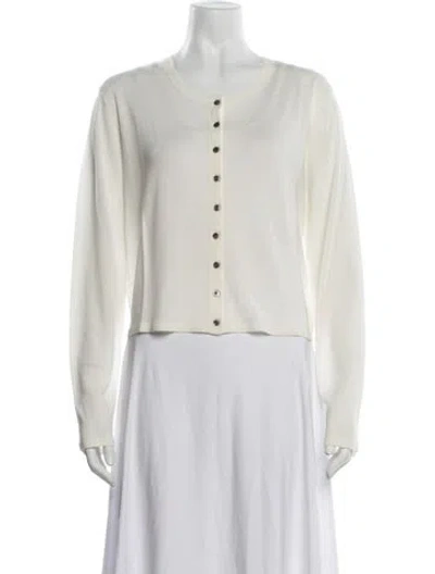 Pre-owned Leset Merino Wool Crew Neck Top W/ Tags In Neutrals