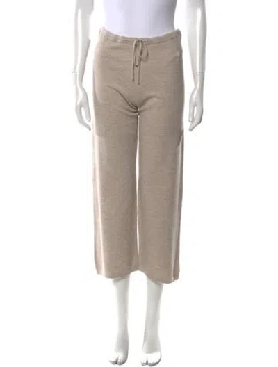 Pre-owned Leset Merino Wool Straight Leg Pants In Neutral