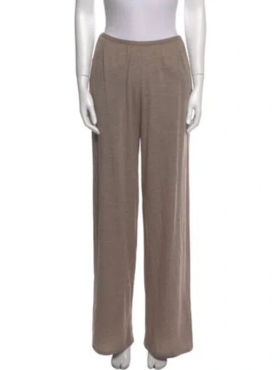Pre-owned Leset Merino Wool Wide Leg Pants In Gray