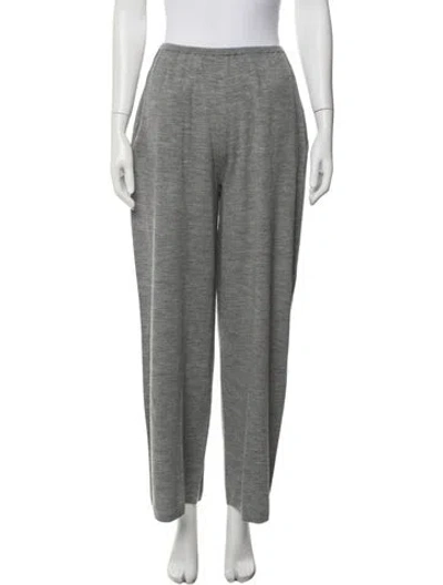 Pre-owned Leset Merino Wool Wide Leg Pants W/ Tags In Gray