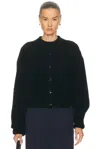 Leset Mica Collarless Blouson Jacket In Black