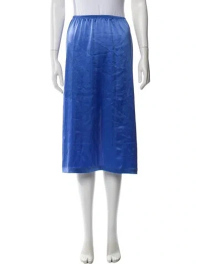Pre-owned Leset Midi Length Skirt In Blue