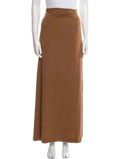 Pre-owned Leset Midi Length Skirt In Brown