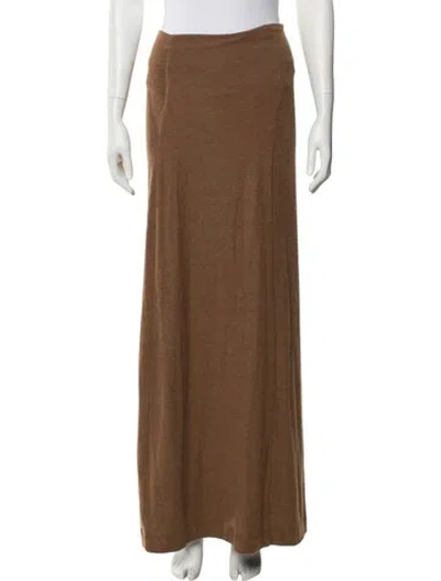 Pre-owned Leset Midi Length Skirt In Brown