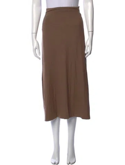 Pre-owned Leset Midi Length Skirt In Brown