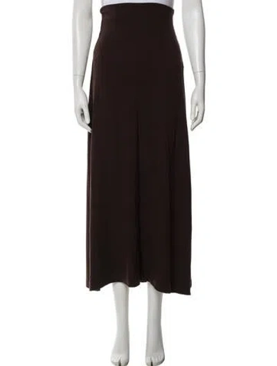Pre-owned Leset Midi Length Skirt In Burgundy