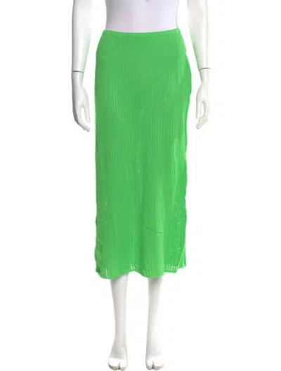 Pre-owned Leset Midi Length Skirt In Green