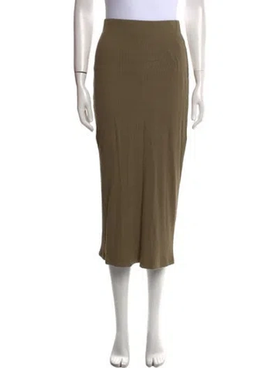 Pre-owned Leset Midi Length Skirt In Green