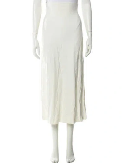 Pre-owned Leset Midi Length Skirt W/ Tags In White