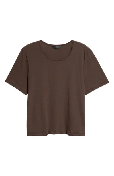 Leset Milo Crop T-shirt In Brown