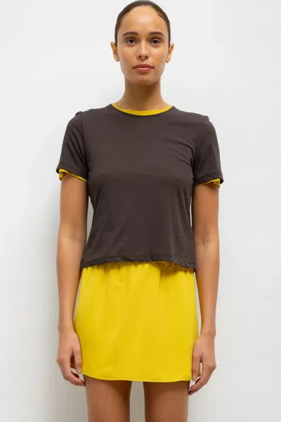 Leset Milo Tee In Brown