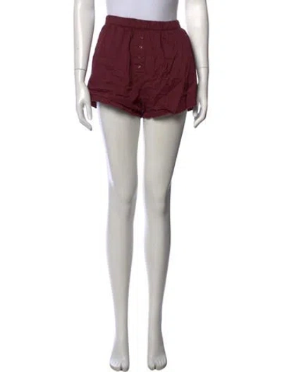 Pre-owned Leset Mini Shorts In Burgundy