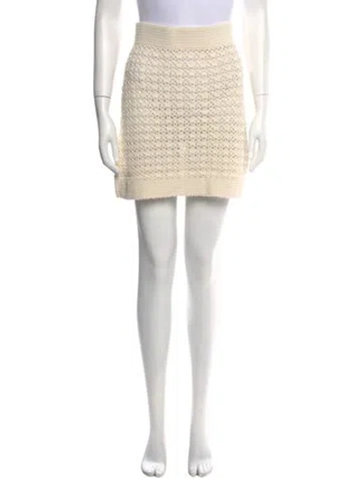 Pre-owned Leset Mini Skirt In Neutral