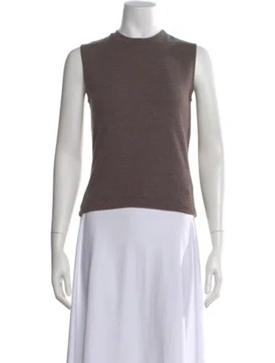 Pre-owned Leset Mock Neck Sweater In Brown