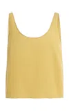 Leset Kim Scoop Tank Top In Yellow