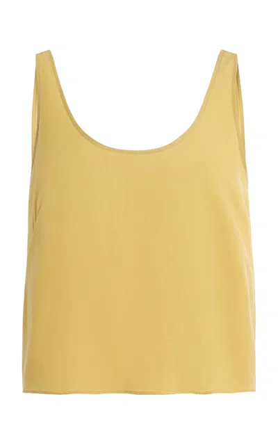 Leset Kim Scoop Tank Top In Yellow