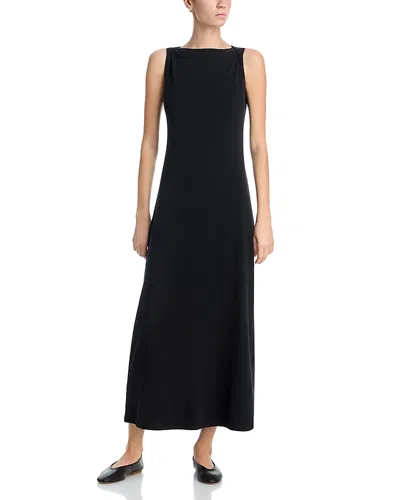 Leset Nando Boatneck Maxi Dress In Black
