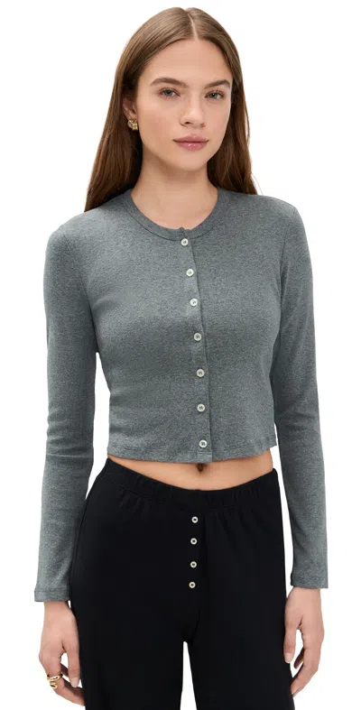 Leset Nando Cardigan Granite In Gray
