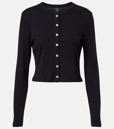 Leset Nando Cotton Cardigan In Black