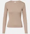 Leset Nando Slim Fit Long Sleeve Top In Neutral