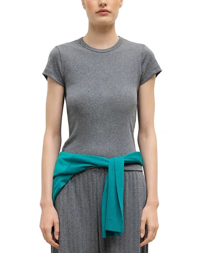 Leset Nando Cotton Slim Fit Tee In Gray