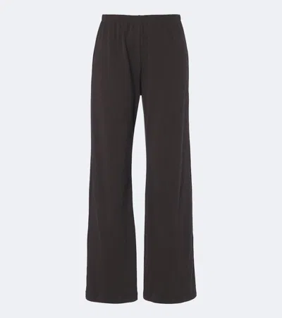 Leset Nando Cotton Wide-leg Pants In Gray