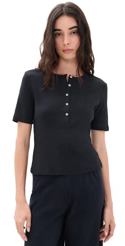 Leset Nando Henley Tee Black