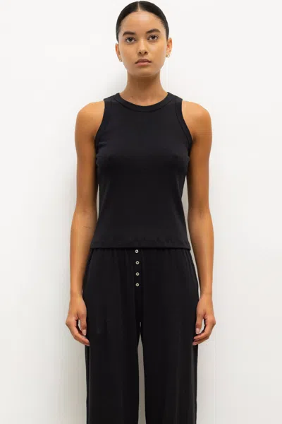 Leset Nando High Neck Tank In Black