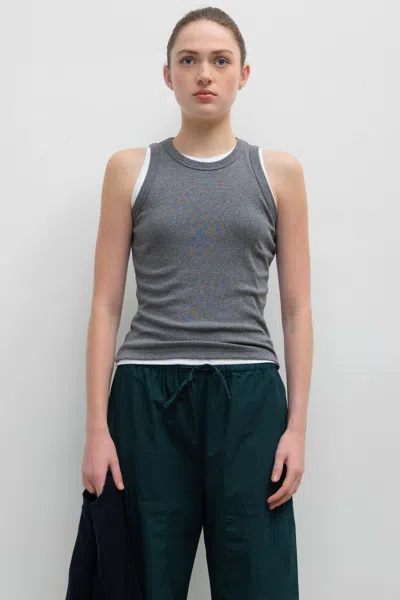 Leset Nando High Neck Tank In Gray