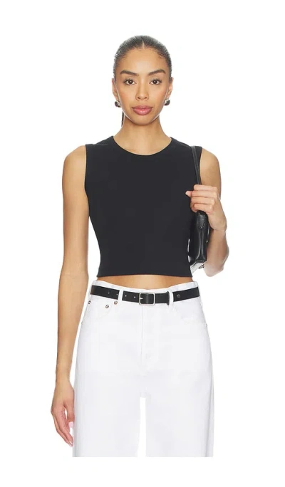 Leset Nando Sleeveless Crew In Black